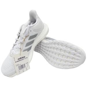 adidas PureBoost 21 White Running Shoes Sneakers Women's Size 7